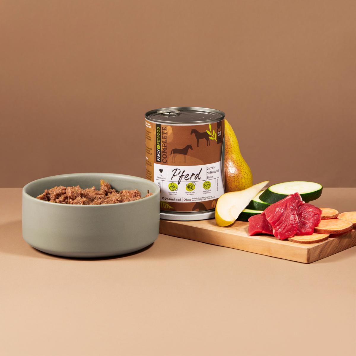 nassfutter dose aufbewahren Nassfutter Pferd für Hunde – hypoallergen, Monoprotein