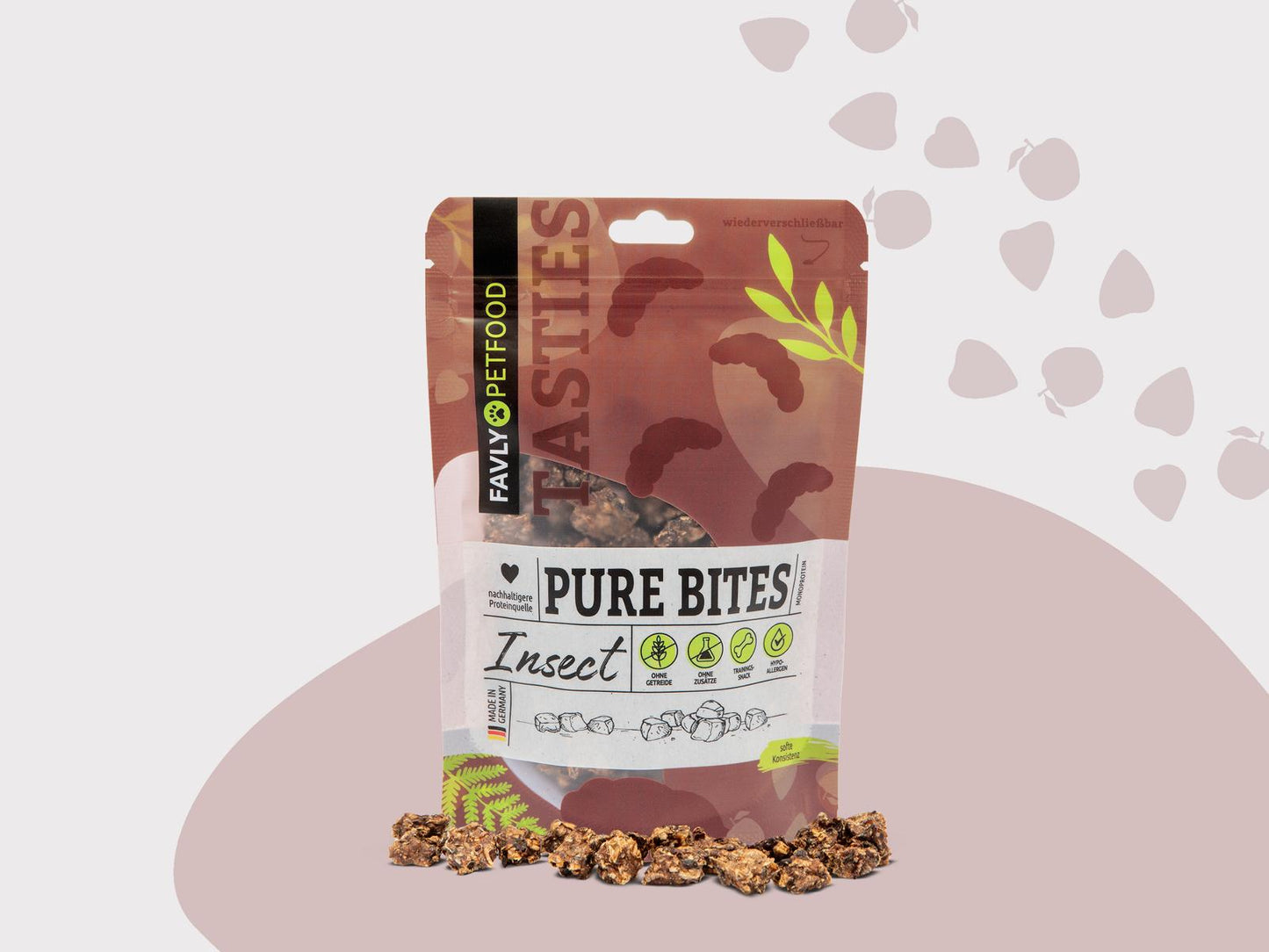 PURE Bites Insect - hypoallergene Insektensnacks mit Obst