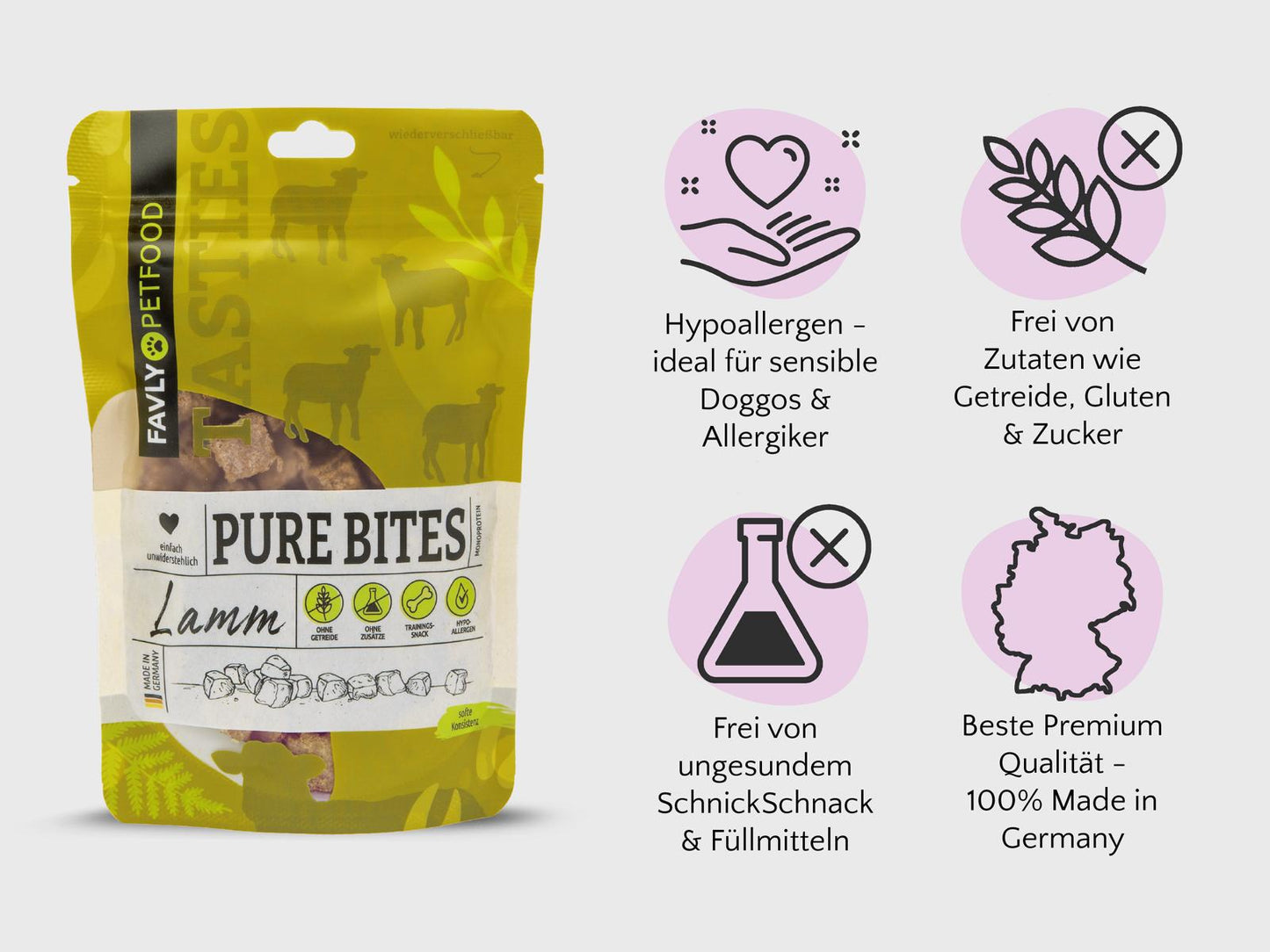 PURE Bites Lamm - aromatischer & softer Trainingssnack