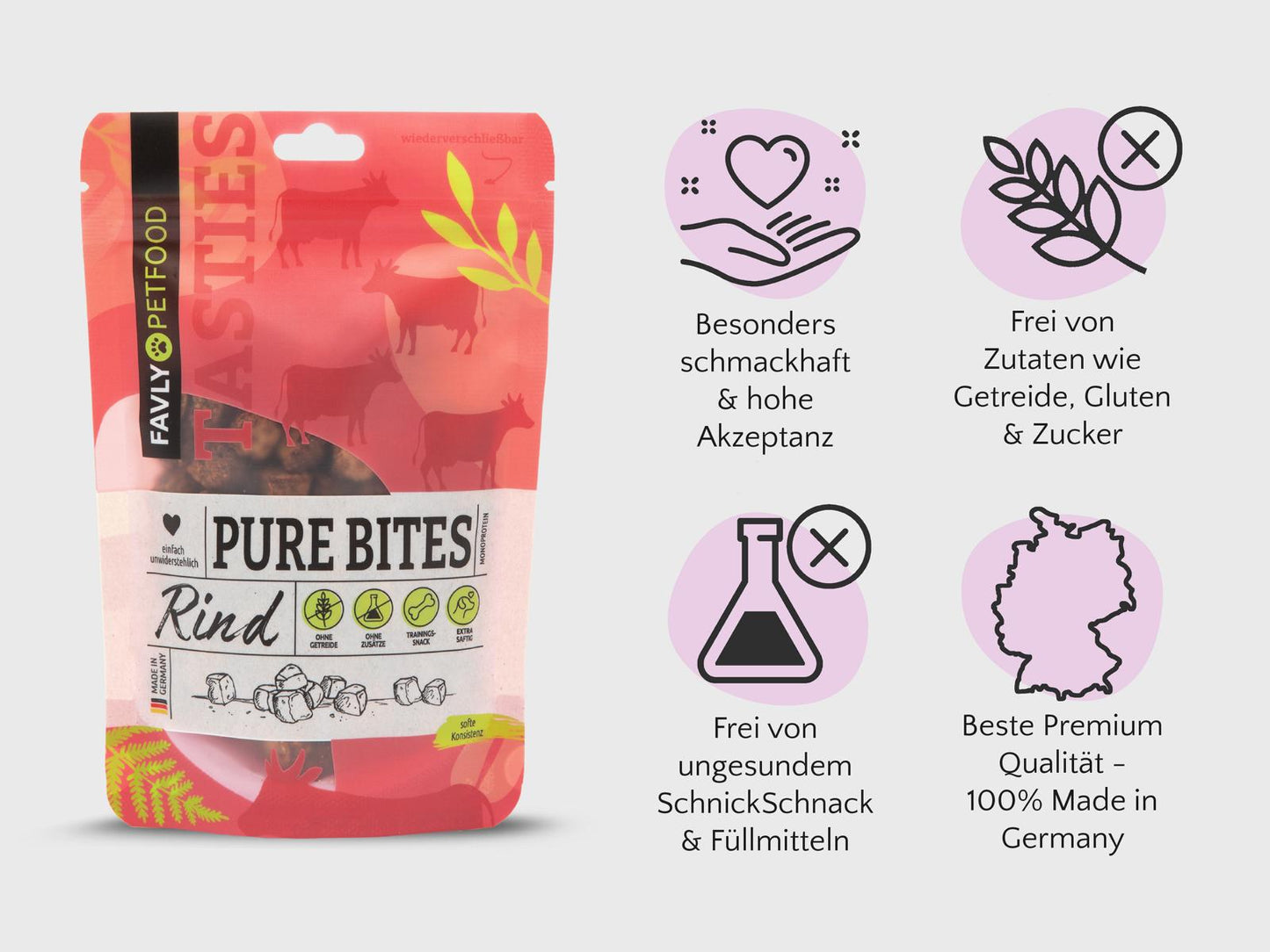 PURE Bites Rind - schmackhafter & softer Trainingssnack