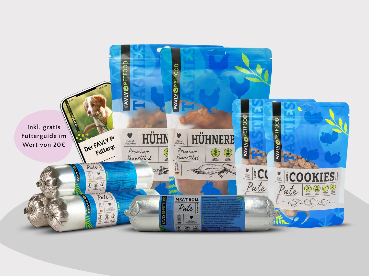 FAVLY Probierpaket "Pute & Huhn" + GRATIS Futterguide