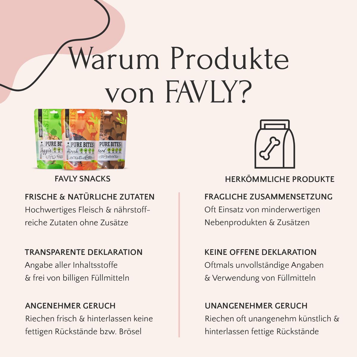 Werbebild für die Limited Edition „Nature Cookies“ von FAVLY Petfood @frauchen.backt mit hochwertigen Zutaten und transparenter Kennzeichnung, ideal als natürlicher Hundesnack, um die Gesundheit Ihres Haustiers zu priorisieren.