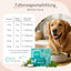 Glücklicher Hund dank Futter und einer Fütterungsempfehlung für FAVLY Petfood DENTAL Pulver – Sonderangebot für die Zahnpflege.