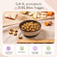 PURE Bites Veggie von FAVLY Petfood, abgebildet mit einem Lineal, umgeben von frischem Apfel, Karotte und Kurkuma.