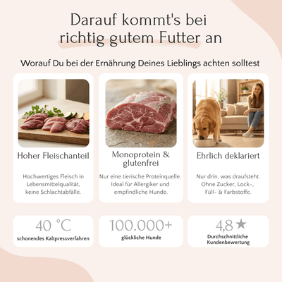 FAVLY Tiernahrung Hirsch mit Kartoffel: glutenfrei, hoher Fleischanteil, ehrliche Zusammensetzung, Top-Bewertungen.