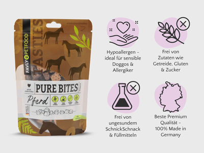 PURE Bites Pferd- hypoallergener & softer Trainingssnack