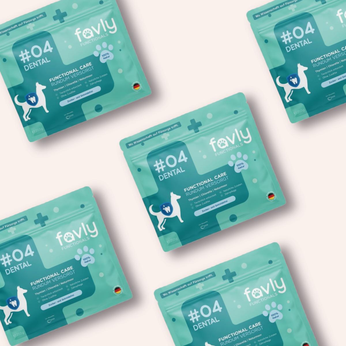 FAVLY Petfood DENTAL Pulver – Das Neukundenangebot bekämpft Zahnbelag und fördert die Mundhygiene.