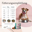 Hundefutter FAVLY Petfood's GASTRO Pulver - Sonderangebot mit Fütterungstabelle und Produktbild im Hintergrund.