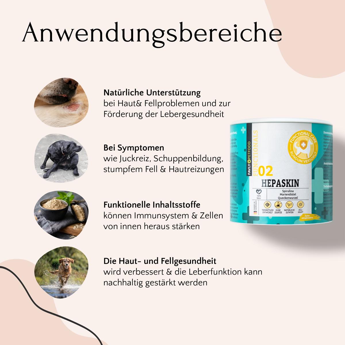 FAVLY Petfood Fit & Vital Bundle - Dein Gesundheits-Set für Hunde mit Bildern und Anwendungsbeschreibungen.