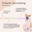 Pastell-Grafik: 3 Tipps zur Entgiftung mit HEPASKIN Pulver von FAVLY Petfood, Shiba Inu rechts.
