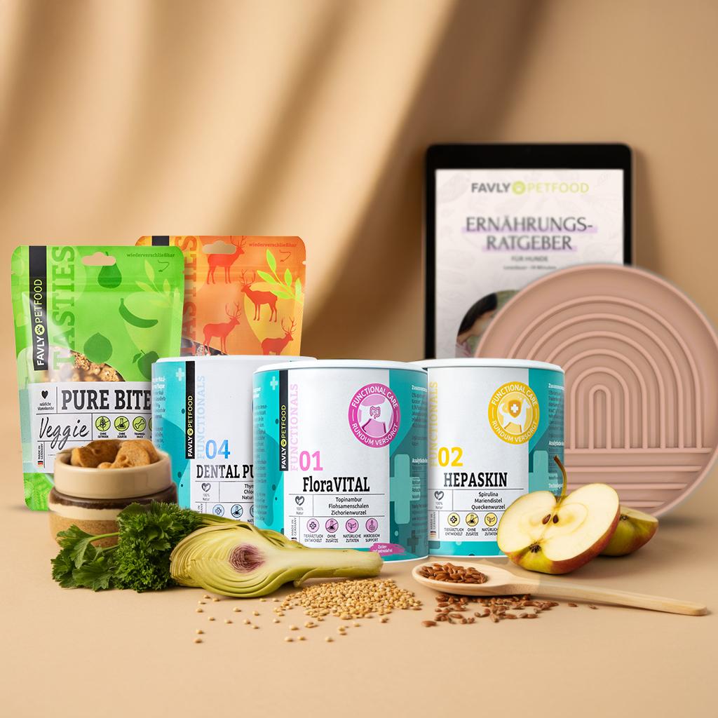 FAVLY Petfood Fit & Vital Bundle für die Zahnpflege Hund, Leckerlis und Gemüse - der perfekte Start ins Jahr.