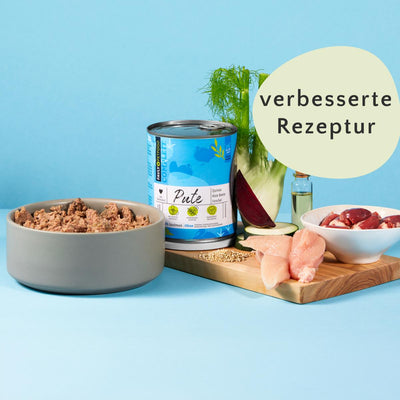 Pute mit Quinoa, Rote Beete & Fenchel von FAVLY Petfood verfügt über eine „verbesserte Rezeptur“.