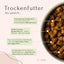 Bild einer mit Trockenfutter Wild mit Pastinake, Preiselbeeren & Kokos von FAVLY Petfood gefüllten Schüssel, die die hochwertigen Inhaltsstoffe und Vorteile hervorhebt. Perfekt für ernährungsbewusste Hunde dank getreidefreier Rezeptur.